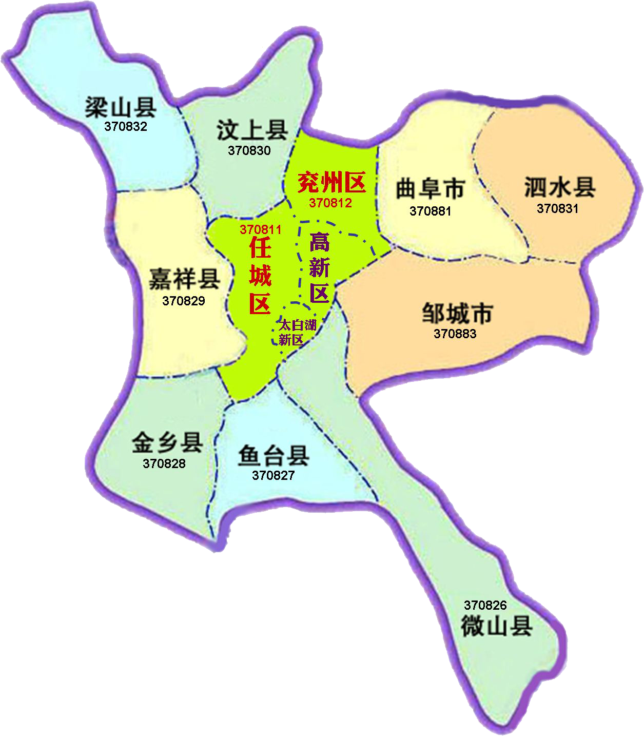 西与菏泽接壤,南面是枣庄市和江苏省徐州市,北面与泰安市交界,西北角图片